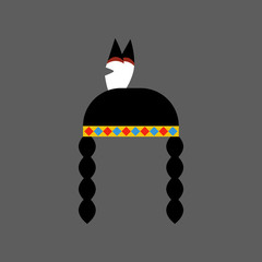 Indian hair illustration