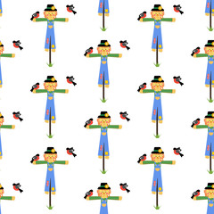 Scarecrow seamless pattern
