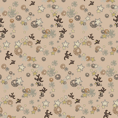 vector seamless pattern. Merry Christmas and Happy New year card design