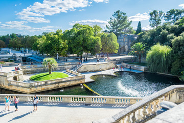 Nîmes touristique, Gard, Occitanie, France. - obrazy, fototapety, plakaty