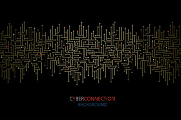 Cyber connection electronic circuit background.  Spu. Circuit lines design vector illustration