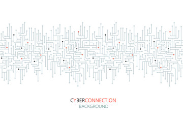 Cyber connection electronic circuit background.  Spu. Circuit lines design vector illustration