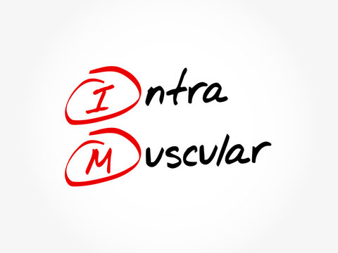 IM - intramuscular acronym, concept background