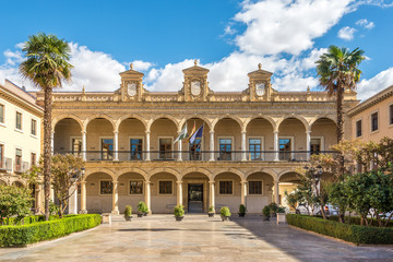 Obraz premium View at the City hall at the Constitution place in Guadix, Spain