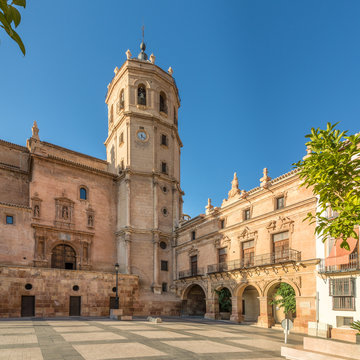 View at the Bell tower of Cathedral San Patrick in Lorca, Spain