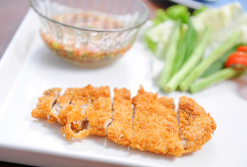 pork fried with breaded