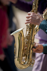 Obraz premium Saxophoniste en train de jouer