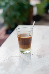 hot coffee in glass ,Thai coffee, Vietnam coffee