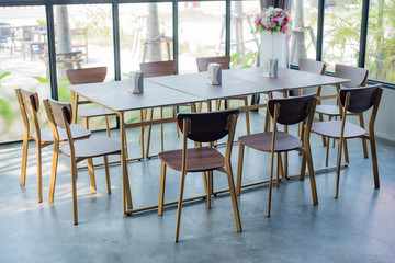 Dining Table and Chairs in restaurant
