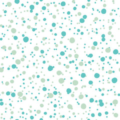 Winter Snow Hand Drawn Dots Asymmetrical Seamless Pattern, Dotted Swiss
