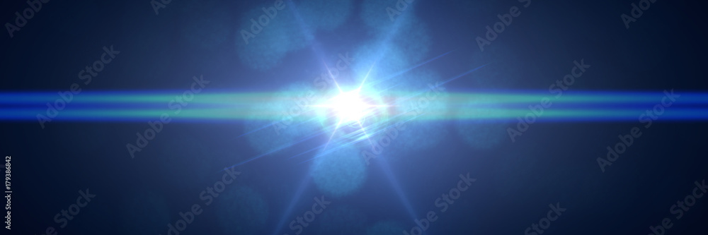 Canvas Prints beautiful blue lens flare effect overlay texture banner with light streak and bokeh effect