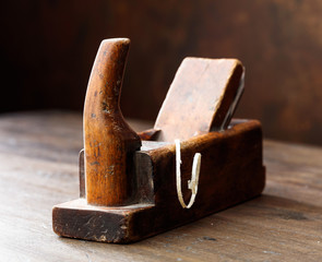 Old wooden planer .
