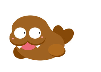 アザラシ・切り絵風