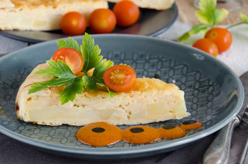 Spanish omelette with potato and egg