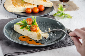 Spanish omelette with potato and egg