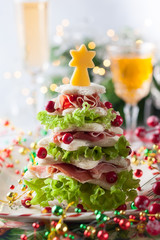 Christmas tree appetizer