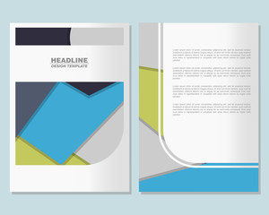 Vector Brochure Flyer design Layout template, size A4, Front page and back page