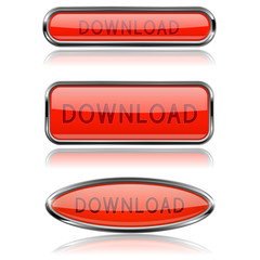 Download red buttons with metal frame