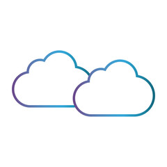 clouds icon over white background vector illustration