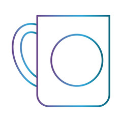 coffee mug icon over white background vector illustration