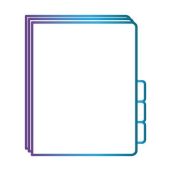 document folder icon over white background vector illustration