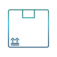 carton box icon over white background vector illustration