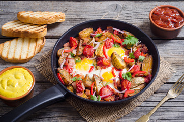 Fried egg with bacon