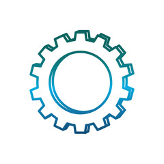 gear wheel icon over white background vector illustration