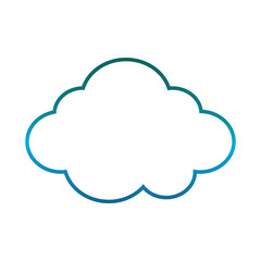 cloud icon over white background vector illustration