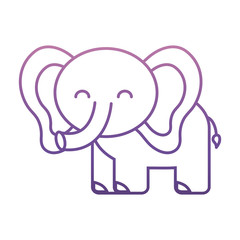 cute elephant icon over white background vector illustration