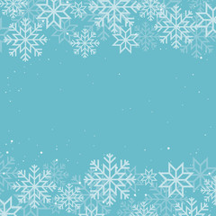 Naklejka na ściany i meble Winter background with snowflakes and dots for Christmas and New year design.