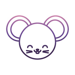 cute mouse icon over white background vector illustration