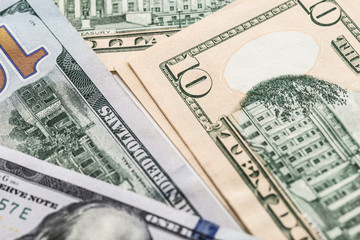 close-up view of US dollars

