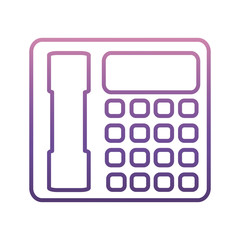 telephone icon over white background vector illustration