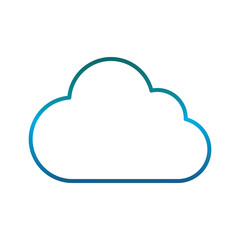 cloud icon over white background vector illustration