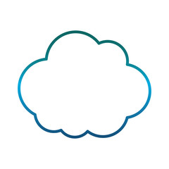 cloud icon over white background vector illustration