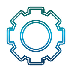 gear wheel icon over white background vector illustration