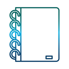 notebook icon over white background vector illustration