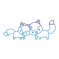 cute fox icon over white background vector illustration