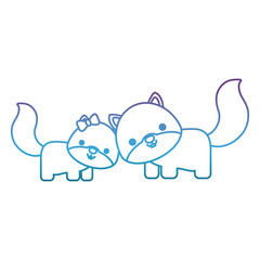 Naklejka premium cute couple of squirrels icon over white background vector illustration