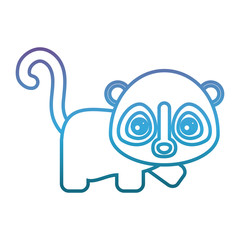 cute spectacled bear icon over white background vector illustration