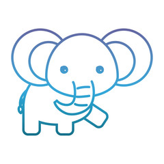 cute elephant icon over white background vector illustration