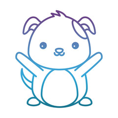 cute dog icon over white background vector illustration