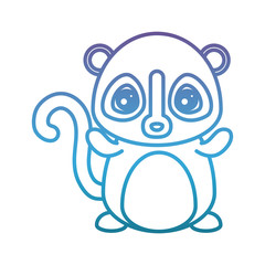 cute spectacled bear icon over white background vector illustration