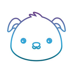 cute dog icon over white background vector illustration