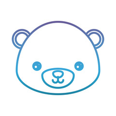 Obraz premium cute bear icon over white background vector illustration