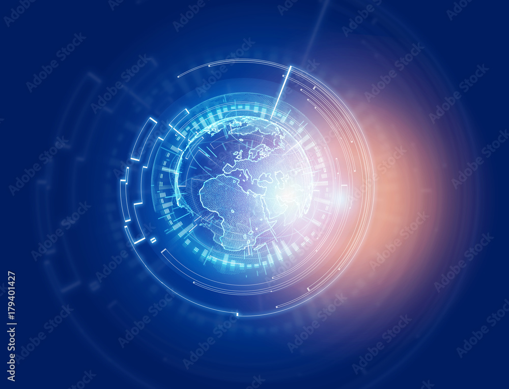 Poster stock exchange trading data information isolated on a uniform background