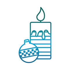 christmas candle icon over white background vector illustration