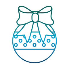 christmas ball icon over white background vector illustration
