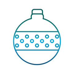 christmas ball icon over white background vector illustration